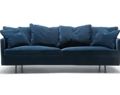 Julia 3-sits Soffa Small Cushions Classic Velvet Dark Blue