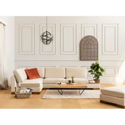 Kigali Hörn med puff (193 x 97 x 80 cm) Hörnsoffa Beige