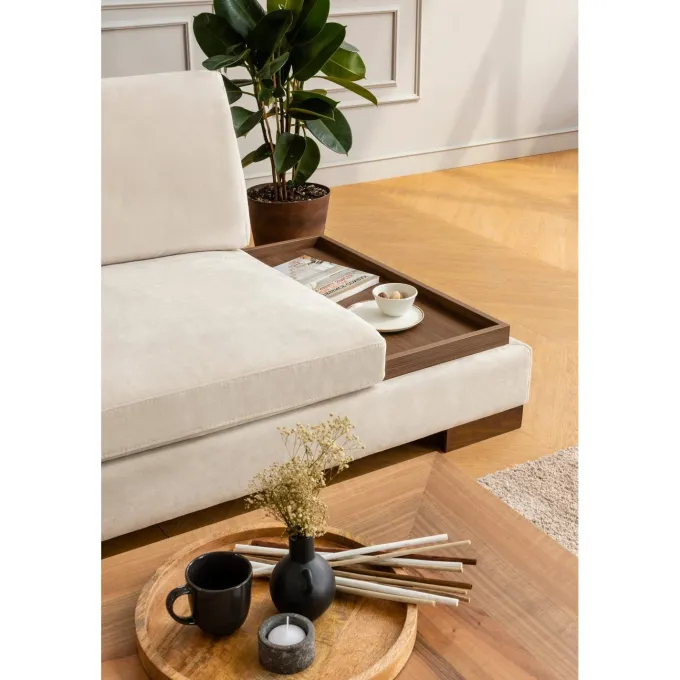 Kigali Hörn med puff (193 x 97 x 80 cm) Hörnsoffa Beige