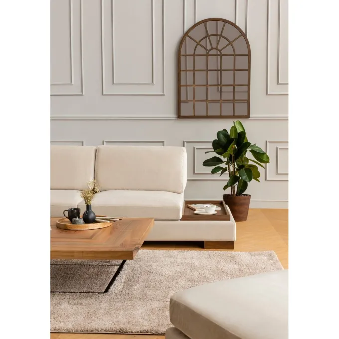 Kigali Hörn med puff (193 x 97 x 80 cm) Hörnsoffa Beige