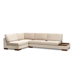 Kigali Hörn med puff (193 x 97 x 80 cm) Hörnsoffa Beige