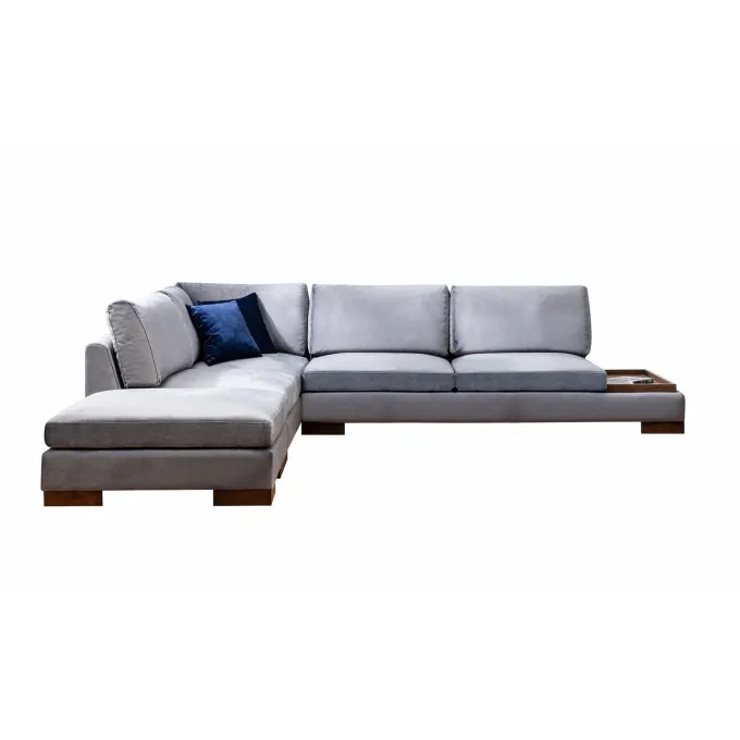 Kigali Hörn med puff (193 x 97 x 80 cm) Hörnsoffa Mörkgrå