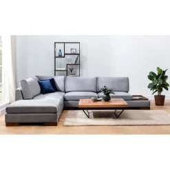 Kigali Hörn med puff (193 x 97 x 80 cm) Hörnsoffa Mörkgrå