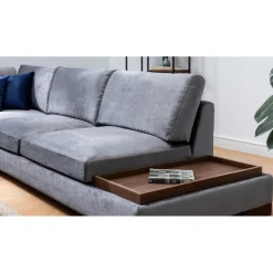 Kigali Hörn med puff (193 x 97 x 80 cm) Hörnsoffa Mörkgrå