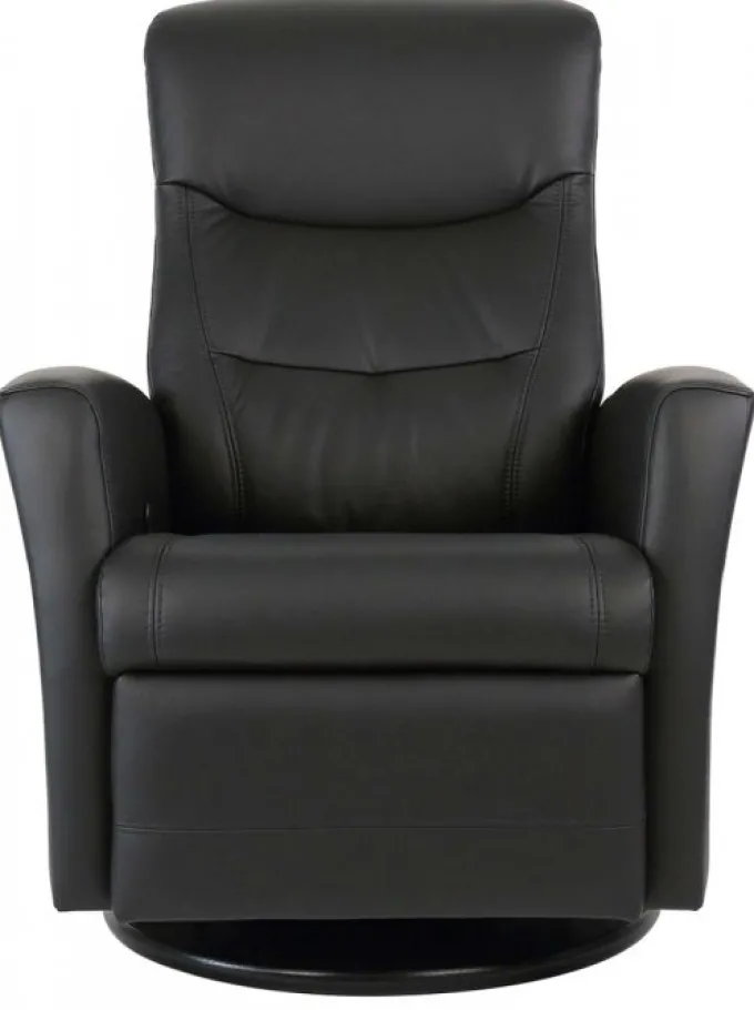 King Reclinerfåtölj Svart Läder