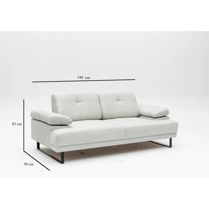 Kingston (199 x 99 x 83 cm) 2-sits bäddsoffa Vit