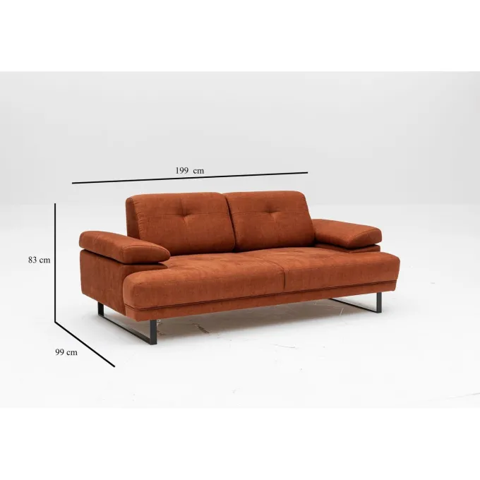 Kingston (199 x 99 x 83 cm) 2-sits bäddsoffa Orange