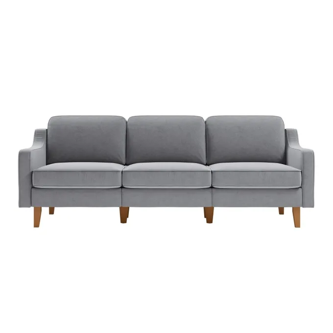 Kingston Extra (220 x 84 x 87 cm) 3-sitssoffa Dimgrå valnöt
