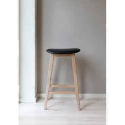 Kyoto Barpall Vitoljad Ek, Svart läder