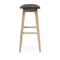 Kyoto Barpall Vitoljad Ek, Svart läder
