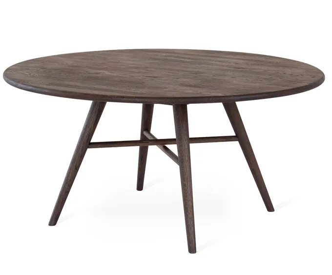 Löderup Soffbord Rund 100 cm Rökbetsad Ek