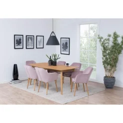 Le Havre Karmstol Vic tyg Rosa/Ek