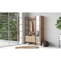Libreville Pro (125,5 x 180 x 34 cm) atlantisk furu Hallställ