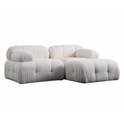 Lilongwe 2 (190-160 x 95 x 75 cm) Hörnsoffa Vit