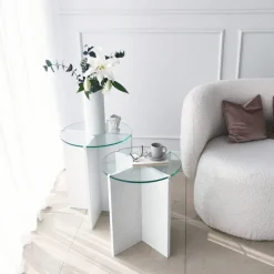 Lily (45 x 55 x 13 cm) Satsbord (2 delar) Vit