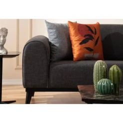 Lima 3-sits (220 x 84 x 77 cm) 3-sits bäddsoffa Antracit