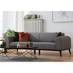 Lima 3-sits (220 x 84 x 77 cm) 3-sits bäddsoffa Ljusgrå