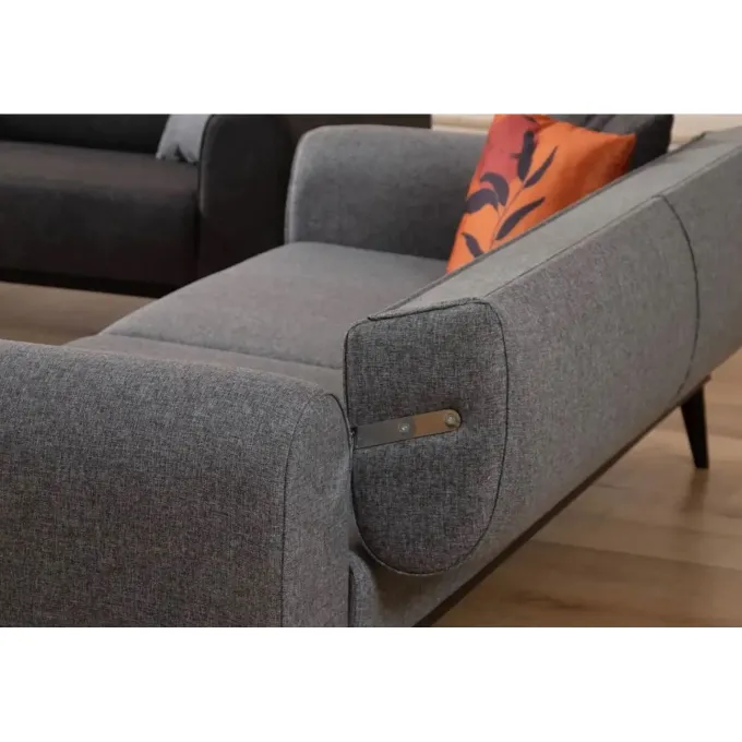 Lima 3-sits (220 x 84 x 77 cm) 3-sits bäddsoffa Ljusgrå
