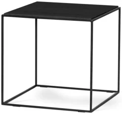 Lime Soffbord 50x50cm Svartbetsad Ask