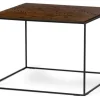 Lime Soffbord 70x70cm Svart/Brunbetsad Ek