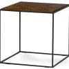Lime Soffbord 50x50cm Svart/Brunbetsad Ek