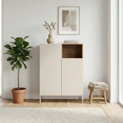 Limerick (90 x 120 x 41,8 cm) Sideboard Sandsten naturlig ek
