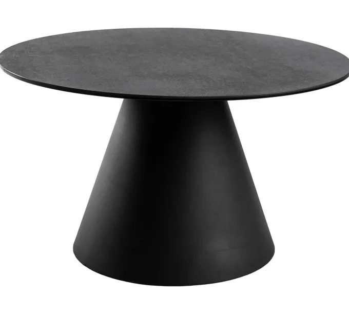 Liora Satsbord Rund Svart / Grå Keramik