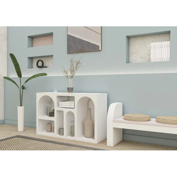 Liva 120 (120 x 74 x 37 cm) Konsol Vit