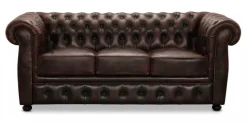 Liverpool Chesterfield soffa 3-sits Burgundy