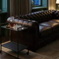 Liverpool Chesterfield soffa 2-sits Burgundy