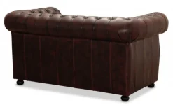Liverpool Chesterfield soffa 2-sits Burgundy