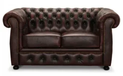 Liverpool Chesterfield soffa 2-sits Burgundy