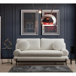 Livorno (188 x 85 x 92 cm) Vit 2-sitssoffa
