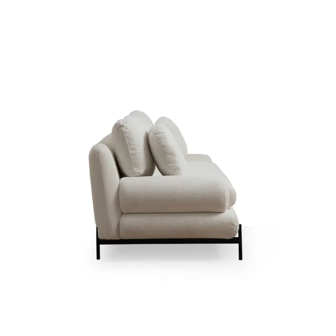 Livorno (188 x 85 x 92 cm) Vit 2-sitssoffa
