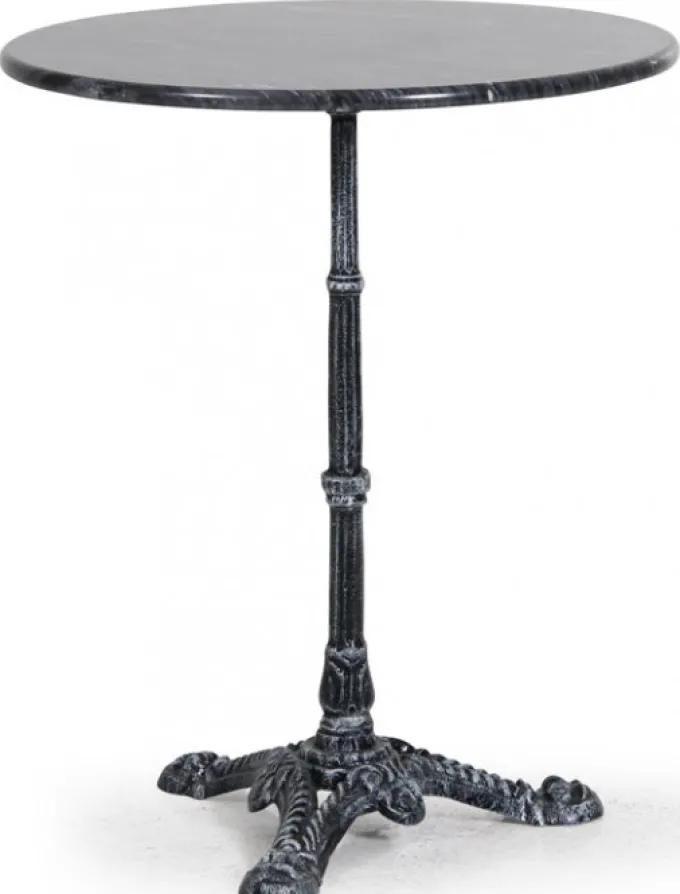 Loire Marmorbord 60 cm Rund Svart