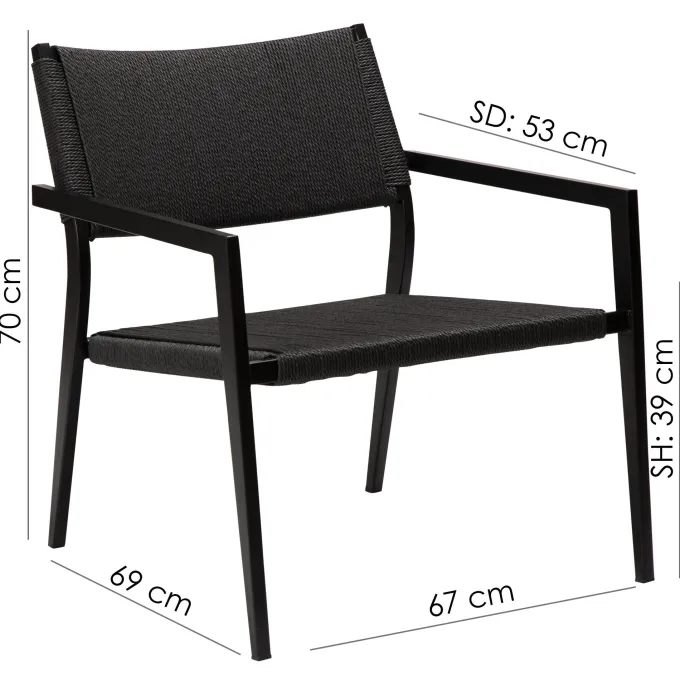 Loop Loungefåtölj Black