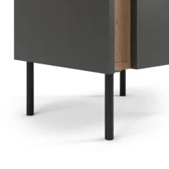 Lucile (45,5 x 47,8 x 35 cm) Nattduksbord Naturlig ek antracit svart
