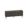 Lucile (140 x 53,9 x 35,5 cm) TV-bänk Antracit Natur ek Svart
