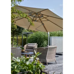 Luzzi Frihängande Parasoll Beige, 350 cm