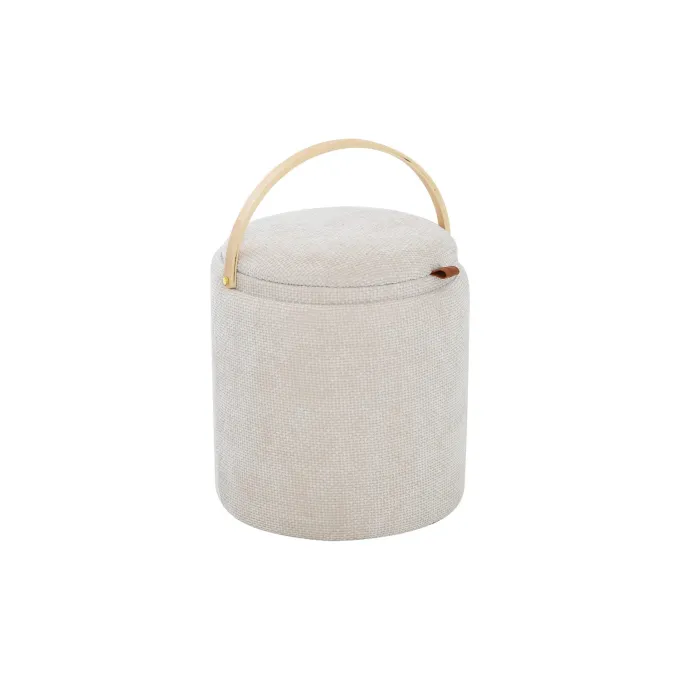 Lykke Puff Trähandtag Beige
