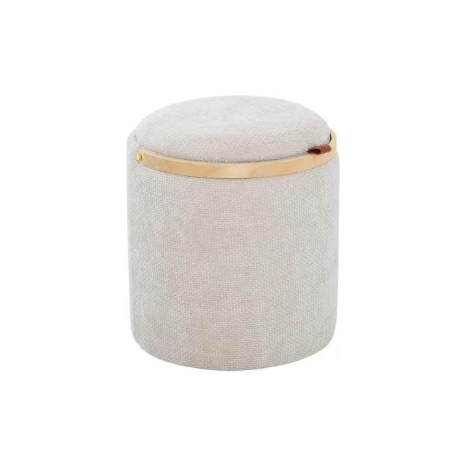 Lykke Puff Trähandtag Beige