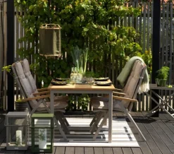Lyon Bord 92x194-252 cm Khaki/Teak