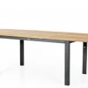 Lyon Bord 92x194-252 cm Svart/Teak