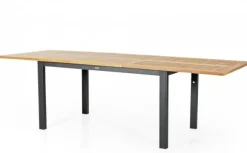 Lyon Bord 92x194-252 cm Svart/Teak