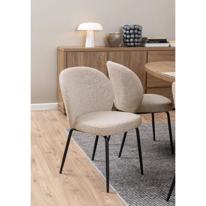 Macon Matstol Monza tyg Beige