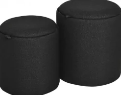 Maiko Sittpuff/Sidobord 2-pack Svart