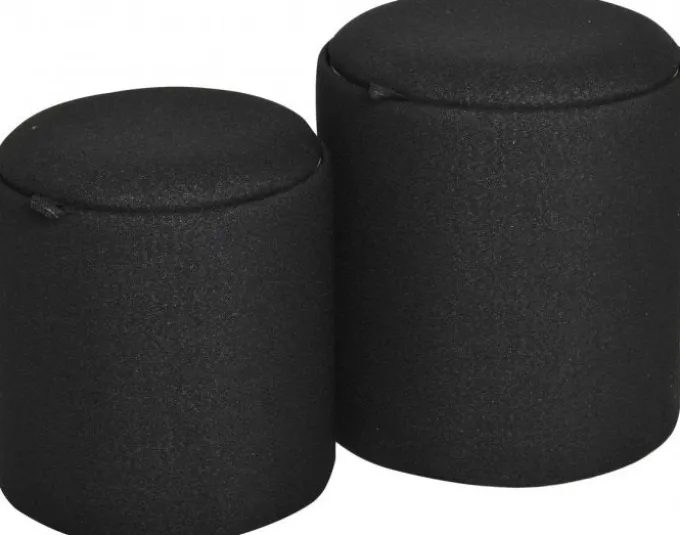 Maiko Sittpuff/Sidobord 2-pack Svart