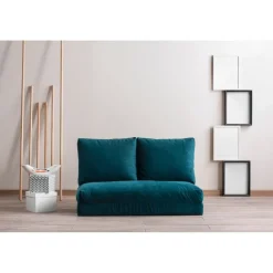Malabo (32 x 127 x 120 cm) 2-sits bäddsoffa Petroleumgrön