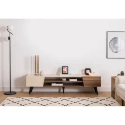 Malmö TV-bänk Valnöt / Beige
