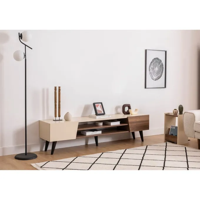 Malmö TV-bänk Valnöt / Beige